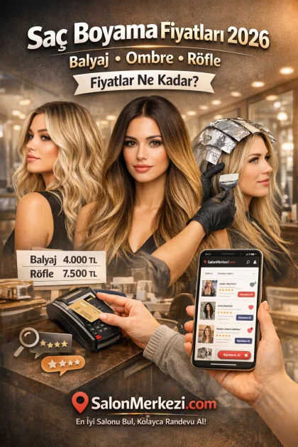 Saç Boyama Fiyatları 2026: Balyaj, Ombre, Röfle