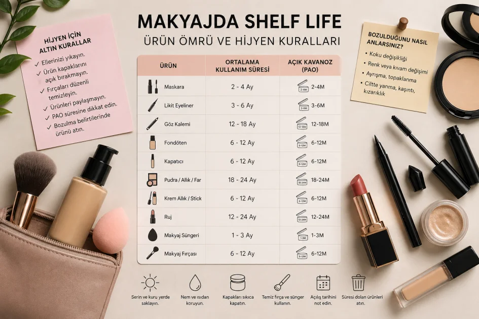 Makyajda Shelf Life: Ürün Ömrü ve Hijyen Kuralları