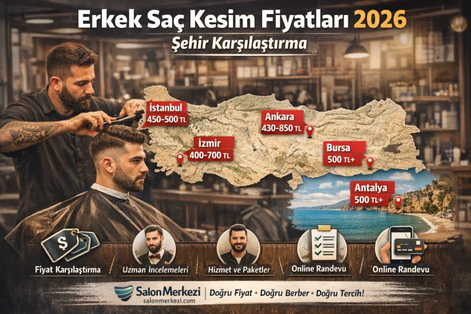 Erkek Saç Kesim Fiyatları 2026: Şehir Karşılaştırma