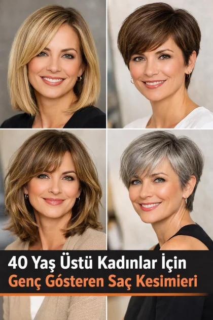 40 Yaş Üstü Kadınlar İçin Genç Gösteren Saç Kesimleri