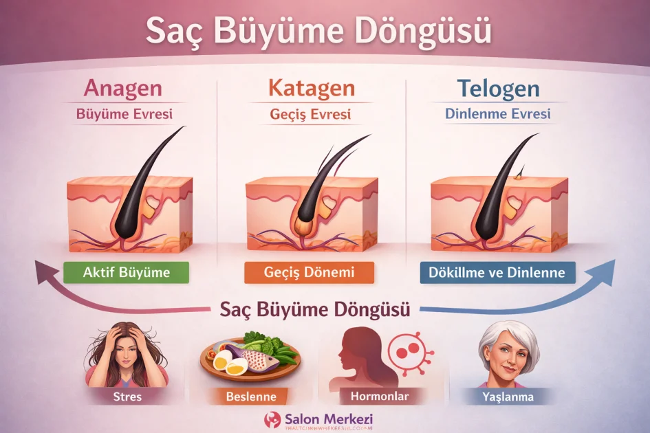 Saç Büyüme Döngüsü: Anagen, Katagen, Telogen Evreleri