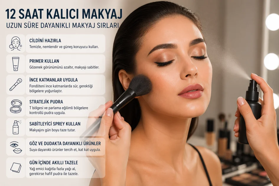 12 Saat Kalıcı Makyaj: Uzun Süre Dayanıklı Makyaj Sırları