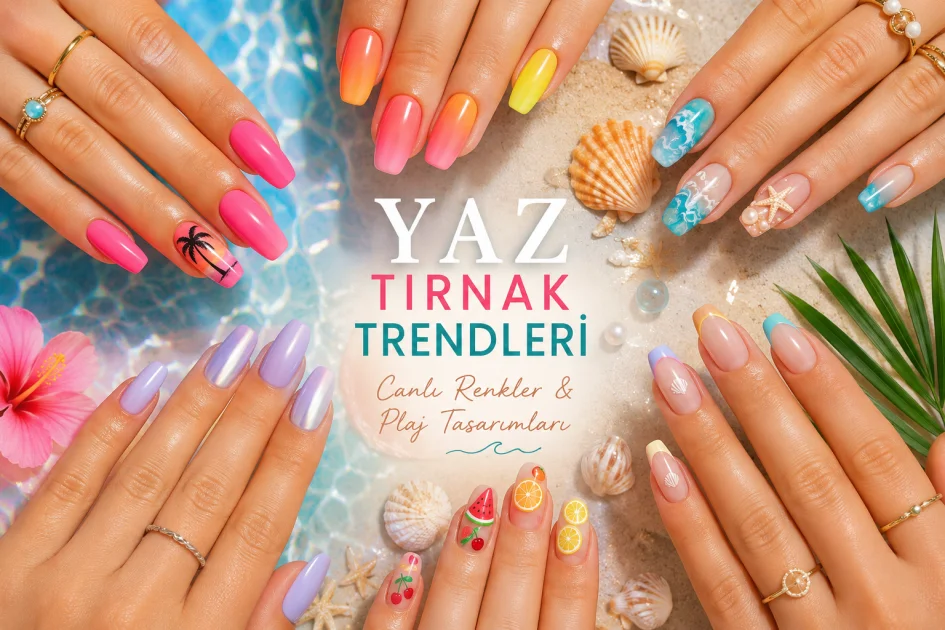 Yaz Tırnak Trendleri: Canlı Renkler ve Plaj Tasarımları