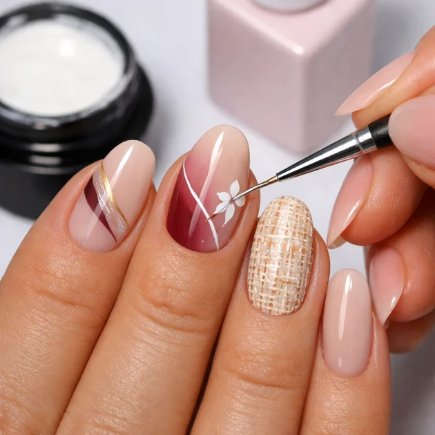 Hand-Painted Nail Art: Fırça ile Tırnak Boyama Teknikleri