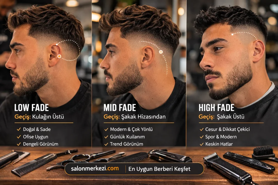 Fade Kesim Rehberi: Low, Mid, High Fade Farkları