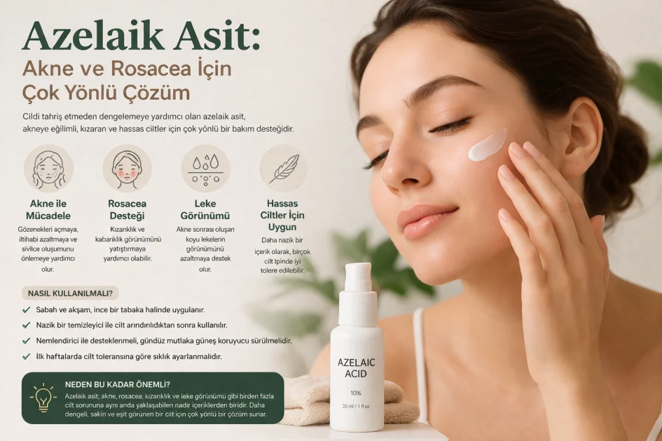 Azelaik Asit: Akne ve Rosacea İçin Çok Yönlü Çözüm