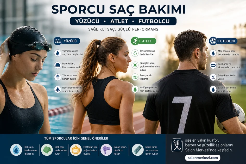 Sporcu Saç Bakımı: Yüzücü, Atlet, Futbolcu Özel Rehberler