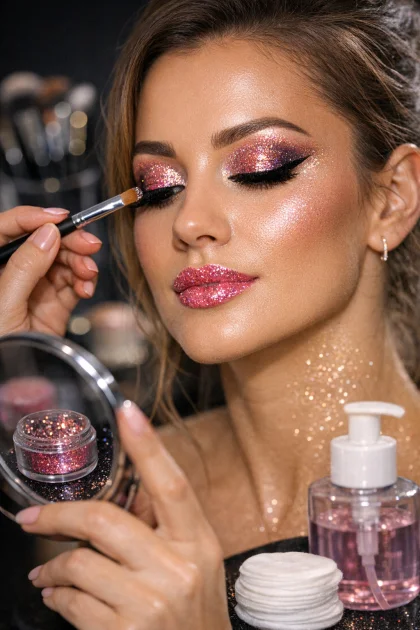 Glitter ve Simli Makyaj: Güvenli Kullanım Rehberi