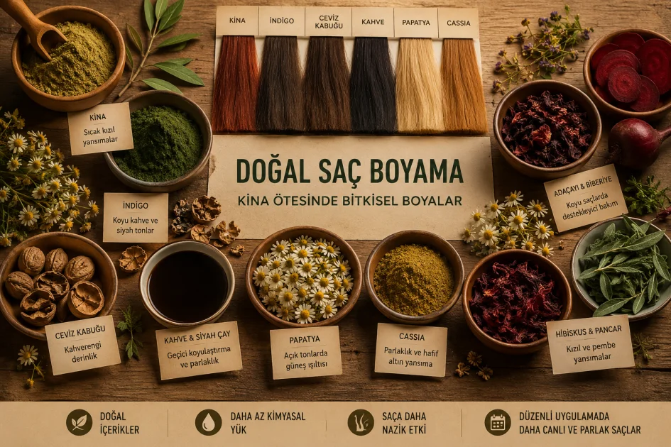 Doğal Saç Boyama Yöntemleri: Kına Ötesinde Bitkisel Boyalar