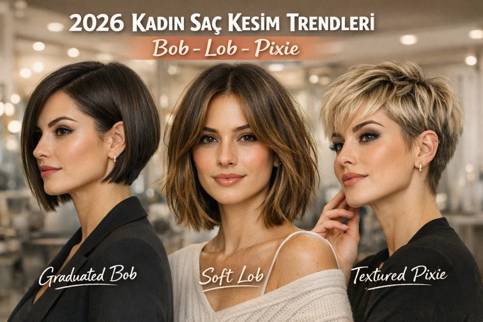 2026 Kadın Saç Kesim Trendleri: Bob, Lob ve Pixie