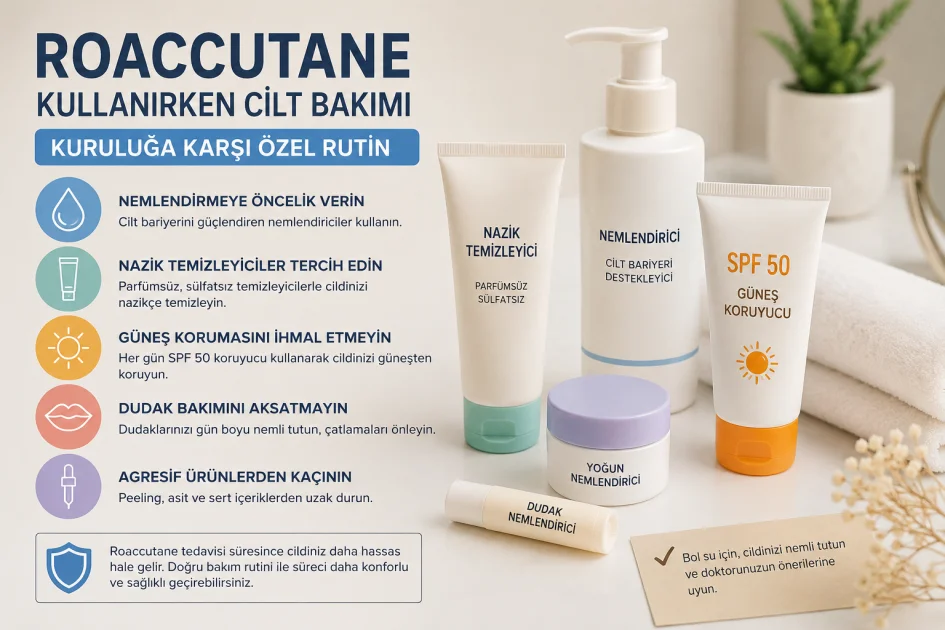 Roaccutane Kullanırken Cilt Bakımı: Kuruluğa Karşı Özel Rutin