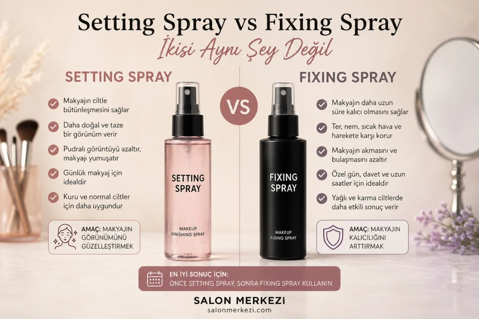Setting Spray vs Fixing Spray: İkisi Aynı Şey Değil