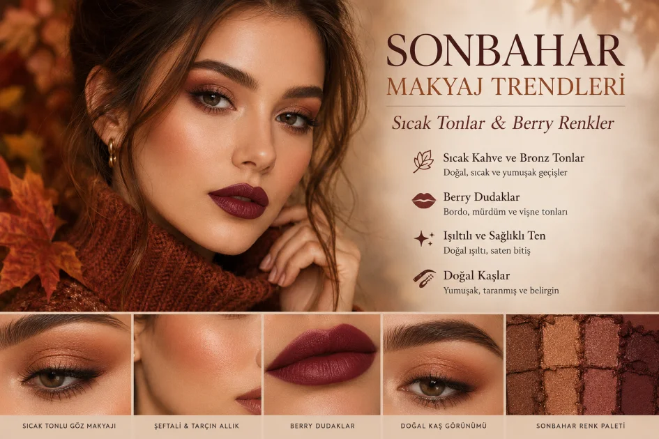 Sonbahar Makyaj Trendleri: Sıcak Tonlar ve Berry Renkler